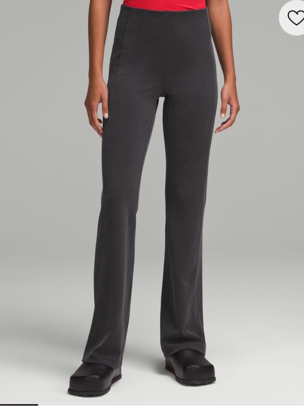 Lululemon Ribbed Softstreme Flared Pants - graphite grey NWOT